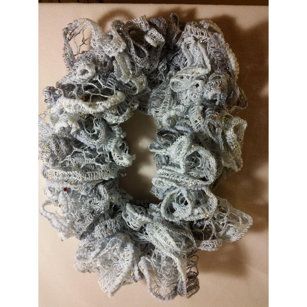 Flirty Ruffle Scarf Infinity scarf cowl neck scarf Frilly Scarf Crochet Handmade